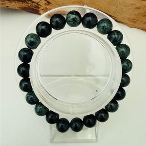 Kambaba Jasper Beaded Bracelet Spiritual Grounding Energy Unisex Boho Reiki 8mm